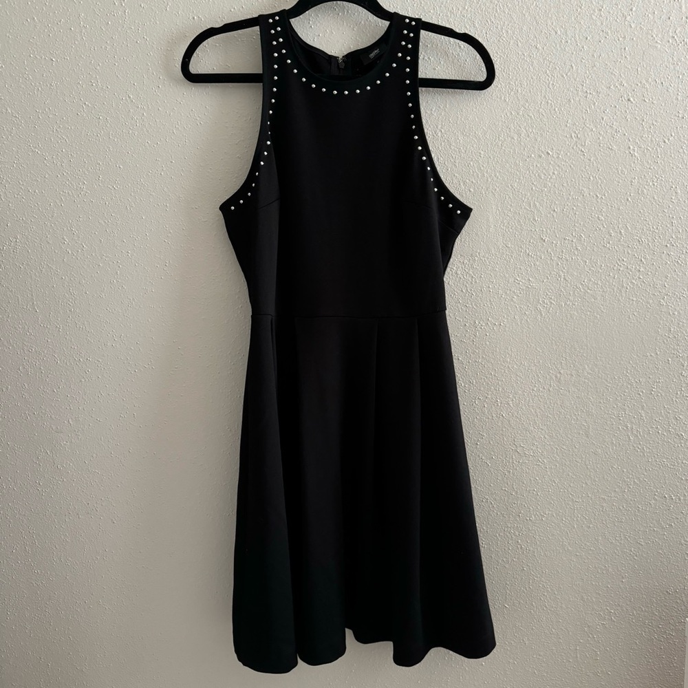 Mossimo Black Studded Fit & Flare Dress - S